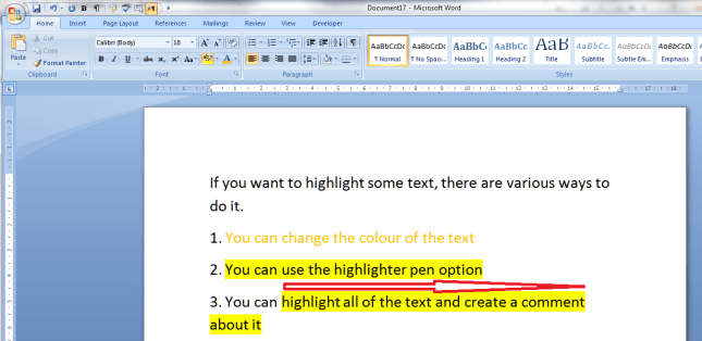 6 highlighter pen effect