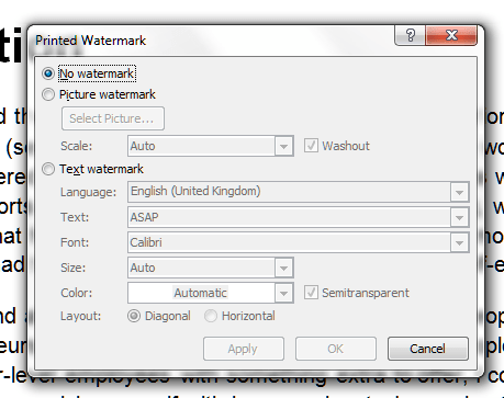 4 custom watermark menu