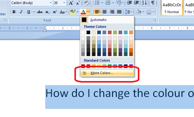 How do I change the colour of text in Word? | LibroEditing proofreading ...