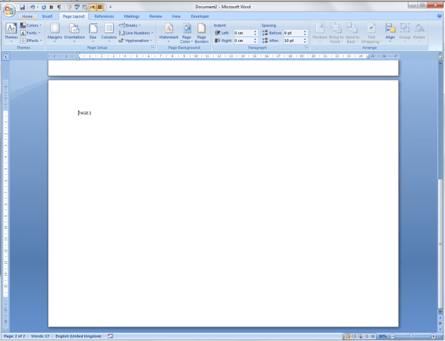 2 without section break 2