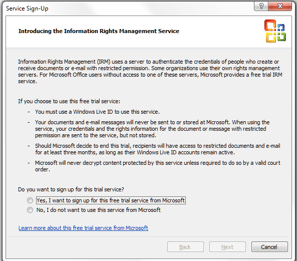 Word 2007 4a permissions