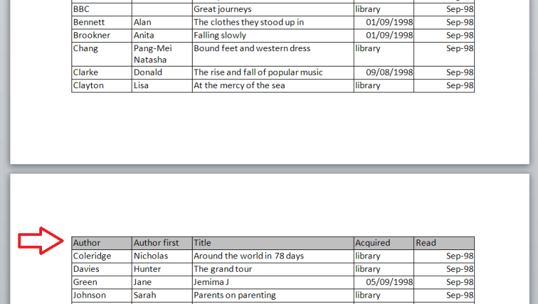 How do I keep my table headings over multiple pages in a Word document ...