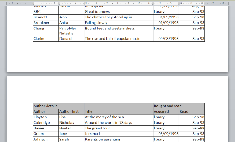Word Header Rows How do I keep my table headings over multiple pages in a Word document ...