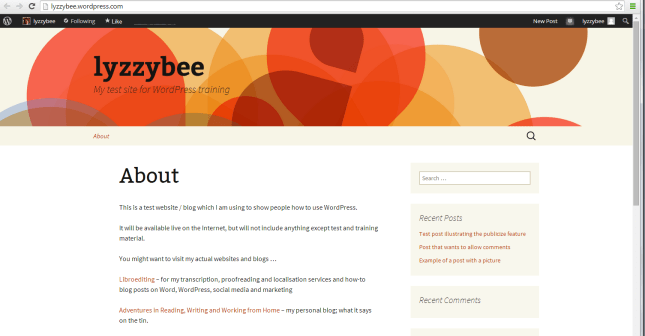 Public view of landing page