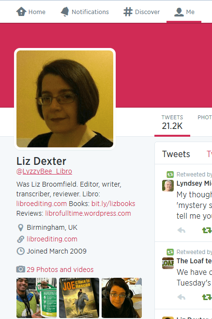 Twitter profile