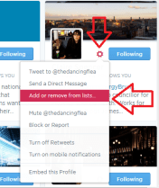 add to list from me - following