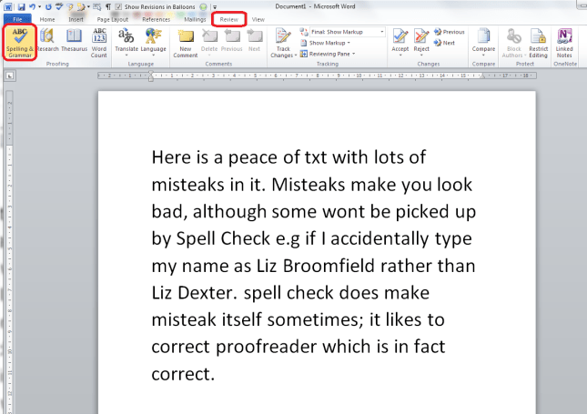 How to start spell check