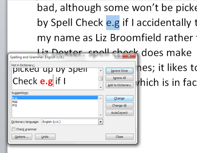 spell check punctuation