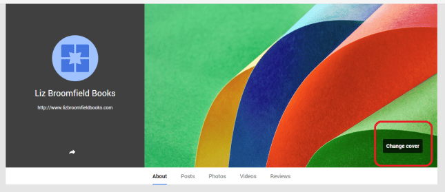 Google+ page change background