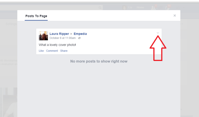 Posts to page view Facebook