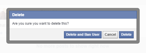 Delete post from Facebook page