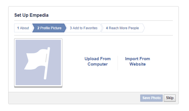 Facebook page add profile photo