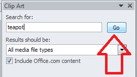 Word clip art search