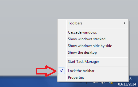 unlock task bar windows