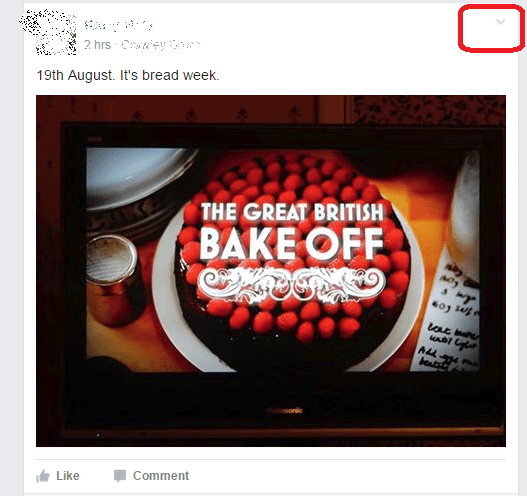 Facebook post notifications