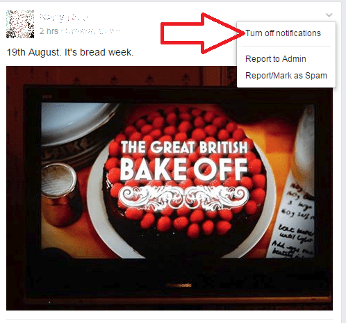 Facebook turn off notifications