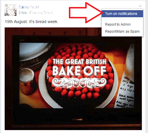 Facebook turn off notifications