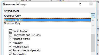word check grammar and style