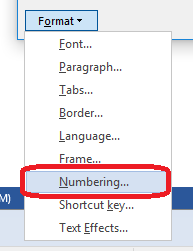 Word 2013 2016 numbering comments boxes