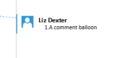 Word 2013 2016 comment balloon with number