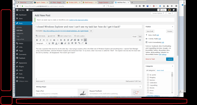 windows explorer shell has disappeared