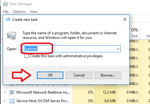 task manager run new task