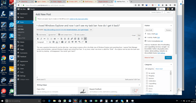 Windows explorer shell has reappeared