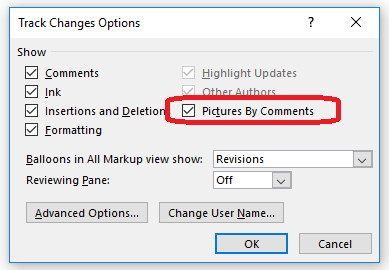 add pictures by comments in word